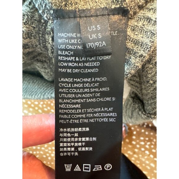 We The Free Olive Green Thermal Waffle Knit Sweater Jersey S Oversized Casual - Picture 7 of 11